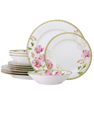 Набор посуды Noritake Poppy Place из 12 предметов, рассчитанный на 4 персоны