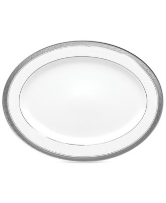 Столовая посуда Noritake, Овальное блюдо из платины Crestwood