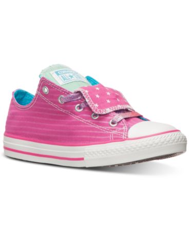 Converse Girls' Chuck Taylor All Star Double Tongue Casual Sneakers ...