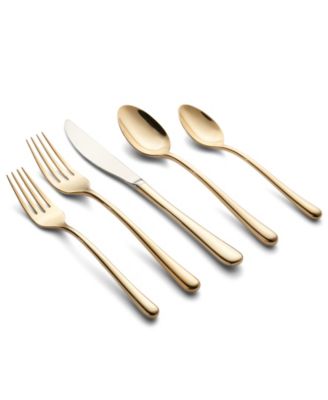 Набор столовых приборов Cambridge Silversmiths Samantha Gold Mirror из 20 предметов, сервиз на 4 персоны