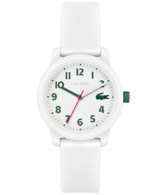 Часы Lacoste Kids L.12.12 с белым силиконовым ремешком 32 мм