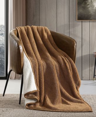 Двусторонний плед Eddie Bauer из двухцветной шерп-ткани, 60 