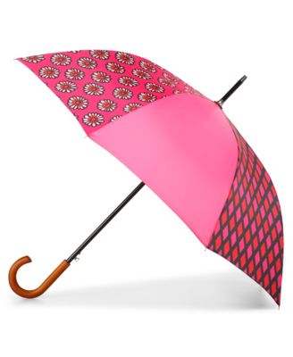 Patchwork Auto Open Stick Umbrella