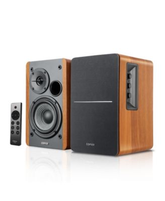Edifier R1280dbs Активные Bluetooth колонки для книжных полок - Беспроводная студийная колонка для монитора 2.0 с линейным выходом сабвуфера коричневого цвета