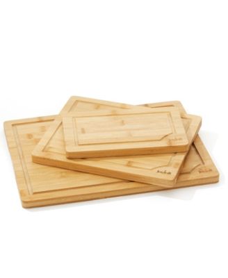 Набор разделочных досок JoyJolt Bamboo из 3 частей коричневого цвета