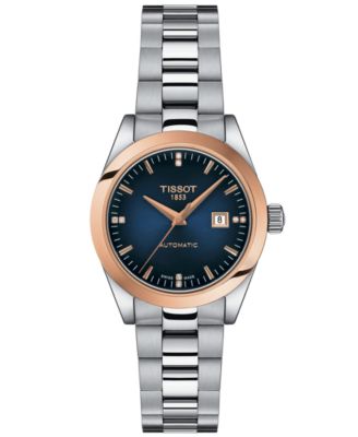 Женские швейцарские автоматические часы Tissot T-My Lady с бриллиантовым акцентом на браслете из нержавеющей стали 26 мм