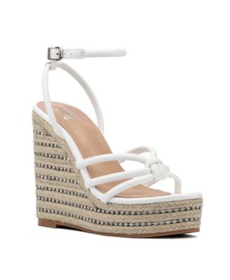 Женские босоножки на танкетке New York - Company Electra, украшенные стразами