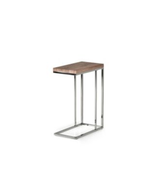 Торцевой столик Steve Silver Lucia из ламината размером 10 x 18 дюймов со стороны стула