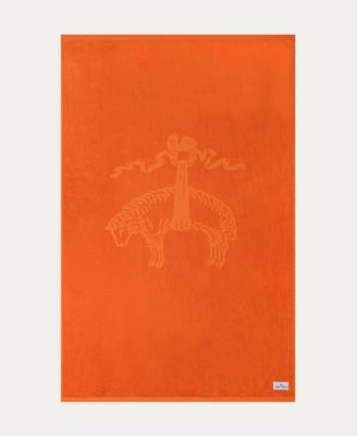 Пляжное полотенце из турецкого хлопка с жаккардовым логотипом Brooks Brothers, 40