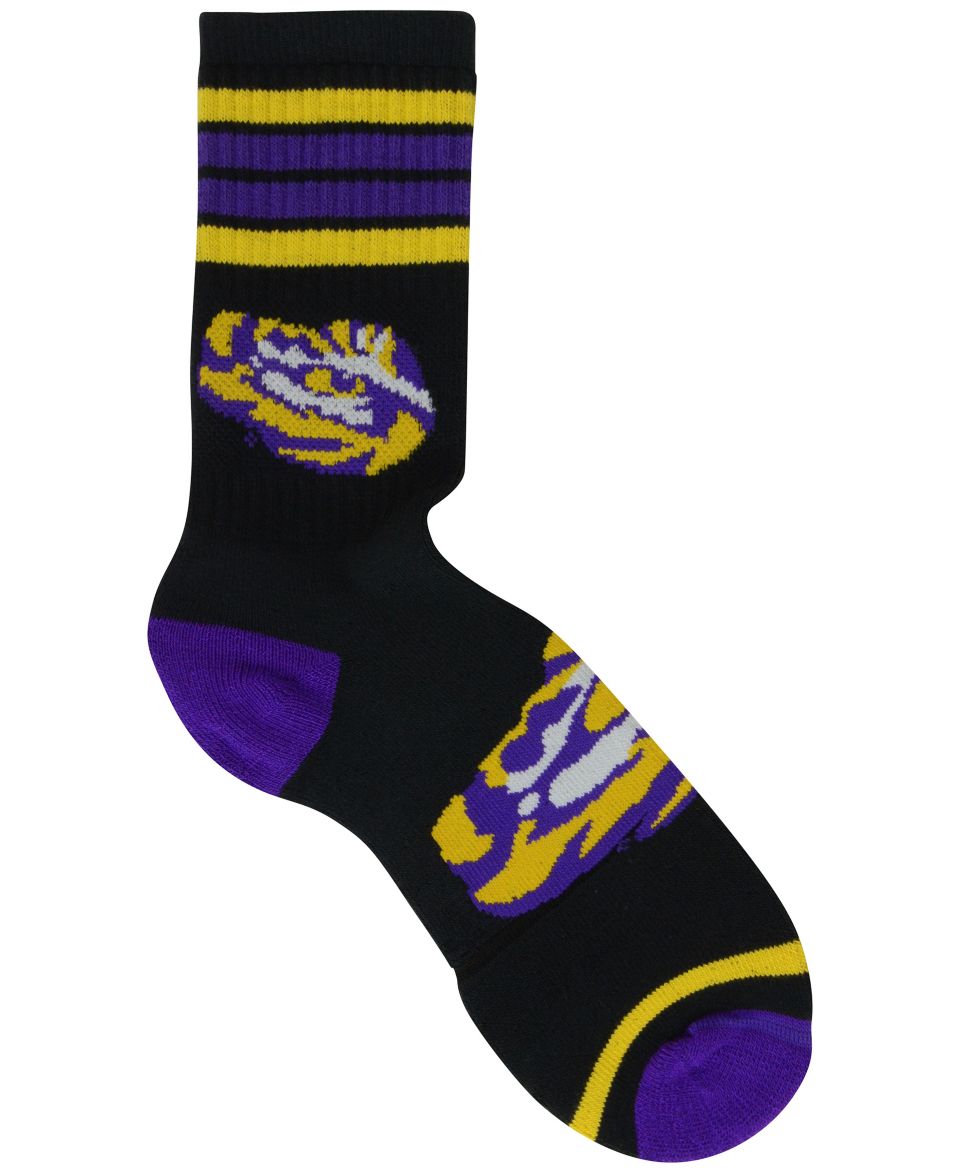 For Bare Feet LSU Tigers Deuce Crew 504 Socks   Sports Fan Shop By