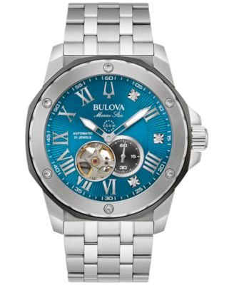 Мужские автоматические часы Bulova Marine Star Marc Anthony с браслетом из нержавеющей стали 45 мм