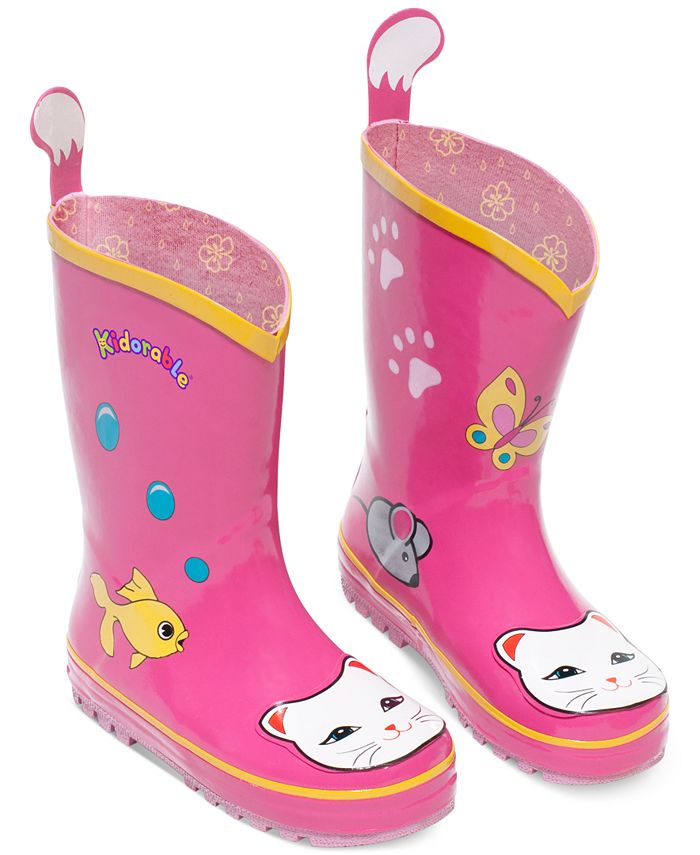 Kidorable Little Girls' Lucky Cat Rain Boots & Reviews