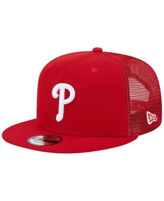 Мужская кепка-бейсболка New Era Red цвета команды Philadelphia Phillies Trucker 9FIFTY Snapback