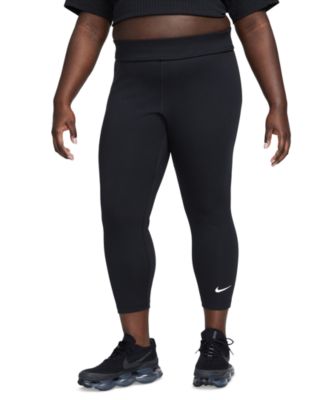 Классические спортивные леггинсы Nike Plus Size с высокой талией 7/8, черные