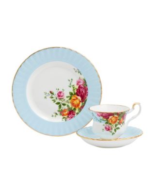 Набор роз Royal Albert Old Country Roses Aqua из 3 предметов