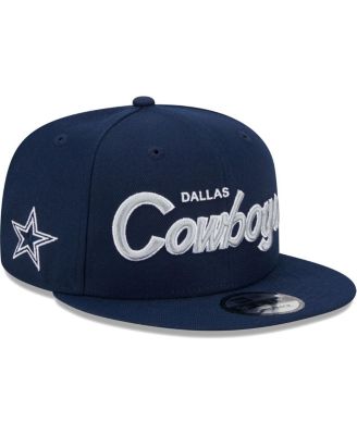 Мужская кепка-бейсболка New Era Navy Dallas Cowboys с основной надписью 9FIFTY Snapback