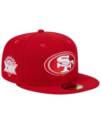 Мужская приталенная шляпа New Era Scarlet San Francisco 49ers Super Bowl XXIX с основной нашивкой 59-го размера.