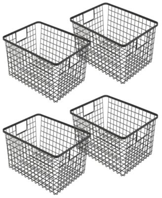 Продуманный дизайн, встраиваемый органайзер для корзин размером 9 x 12 x 6 дюймов с ручками, набор из 4