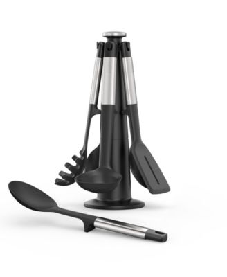 Набор силиконовой посуды Joseph Joseph Elevate Carousel из 5 предметов с вращающейся подставкой для хранения