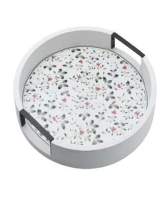 Ленивая Сьюзен с зимними ягодами в круглой форме