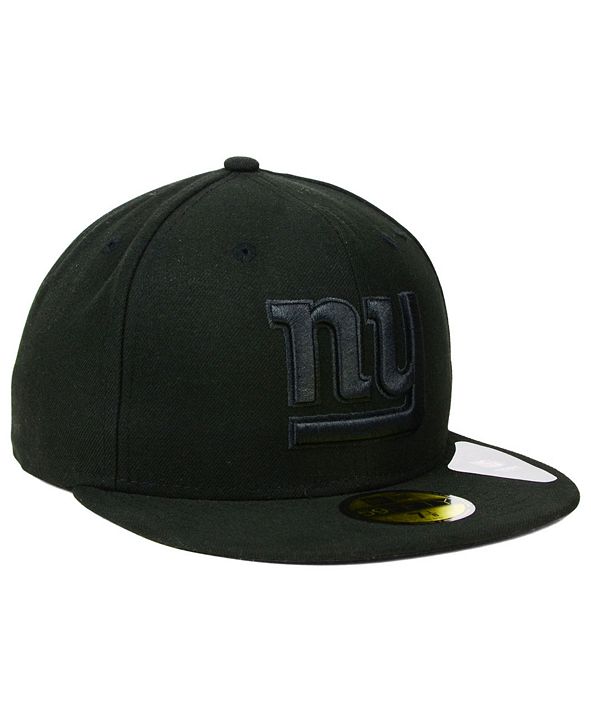 New Era New York Giants Black on Black 59FIFTY Fitted Cap & Reviews ...