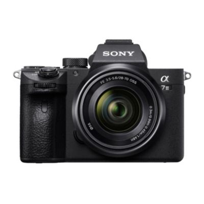 Sony Alpha a7 III 24,2-мегапиксельная полнокадровая беззеркальная цифровая фотокамера с объективом 28-70 мм черного цвета