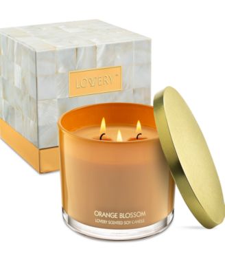 Соевая свеча Lovery Orange Blossom с 3 фитилями, 13 унций.