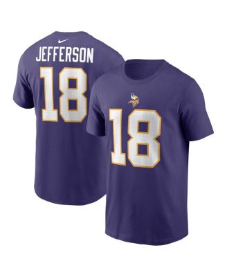 Мужская футболка Nike Justin Jefferson Purple Minnesota Vikings Classic с именем и номером игрока