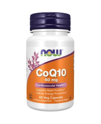 Now Foods CoQ10, 60 мг, 60 капсул без цвета
