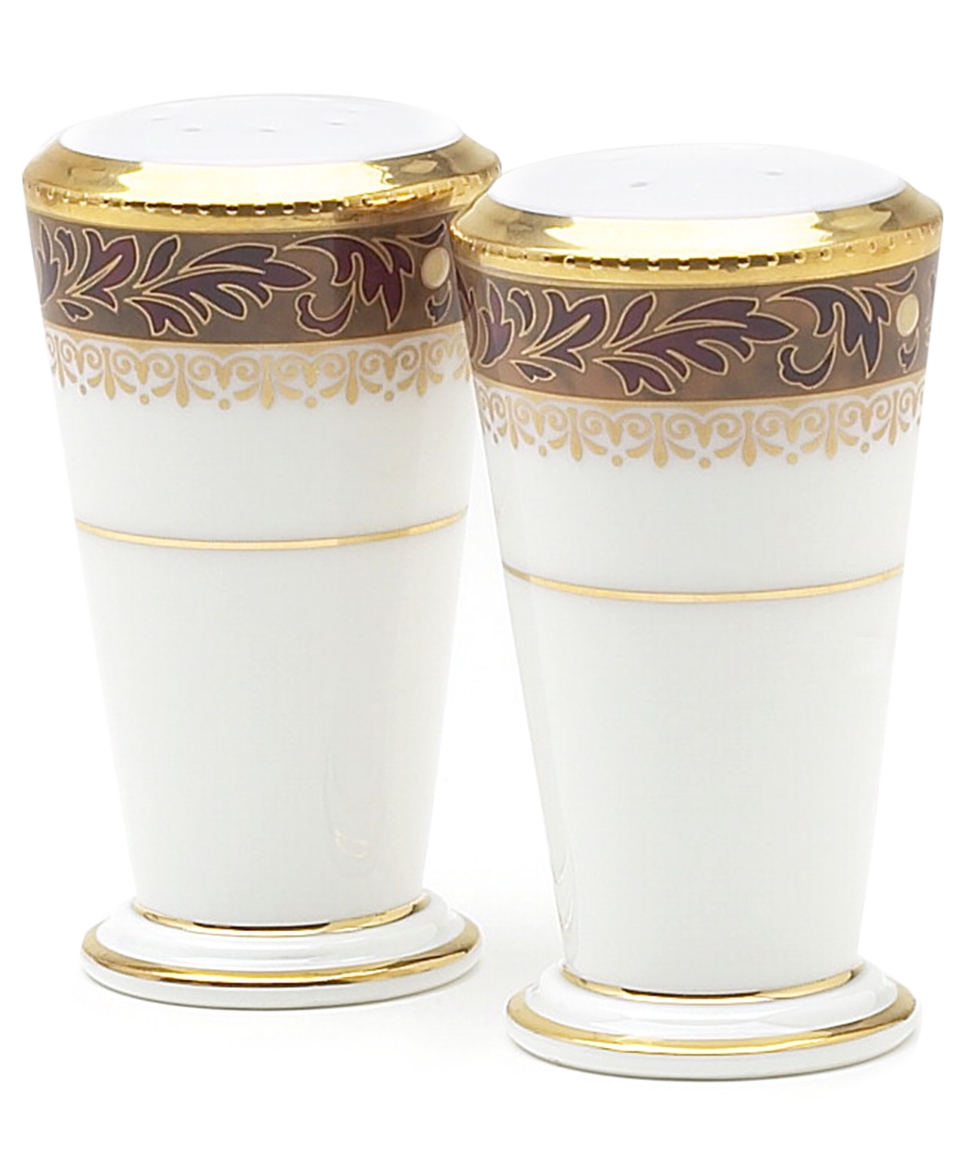 Noritake Xavier Gold Salt and Pepper Set, 3 3/4   Fine China