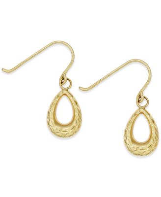 Серьги Macy's каплевидные из 10K золота