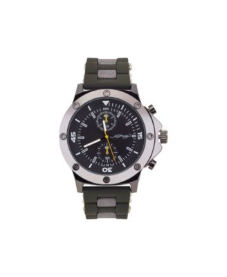 Мужские часы Ed Hardy с оливковым силиконовым ремешком 52 мм