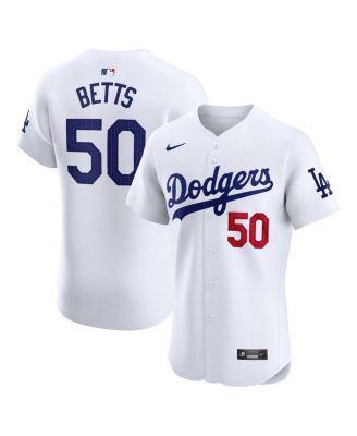 Мужская футболка Nike Mookie Betts White Los Angeles Dodgers Home Elite