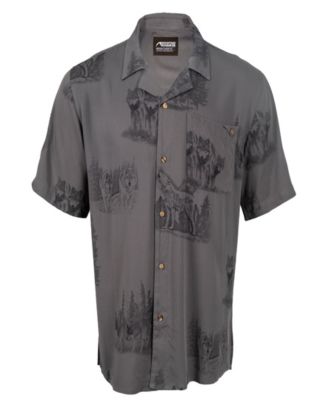 Мужская рубашка для кемпинга в горах цвета хаки