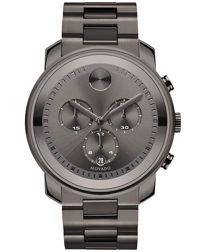 Movado Men's Swiss Chronograph Bold Gunmetal Ion-Plated Stainless Steel