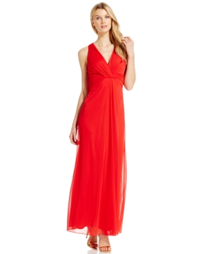 Nine West Knot-Front Sleeveless Grecian Gown $77.99 AT vintagedancer.com