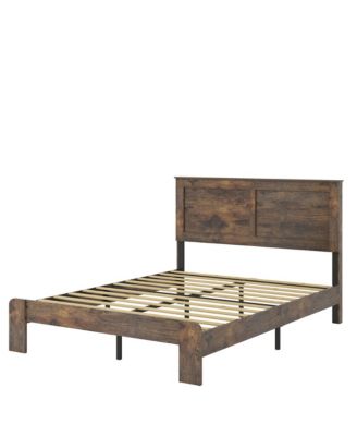 Бесшумный каркас кровати Mondawe Queen Size с деревянной платформой и большим местом для хранения под кроватью