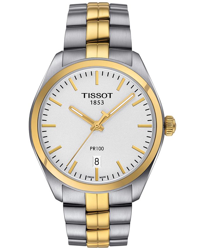 Tissot Women S Swiss Pr 100 Two Tone Stainless Steel Bracelet Watch 33mm T1012102203100 Reviews All Fine Jewelry Jewelry Watches Macy S Response must be less that 100,000 characters. women s swiss pr 100 two tone stainless steel bracelet watch 33mm t1012102203100