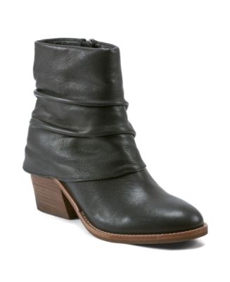 Земные женские модные сапоги с рюшами на блочном каблуке 33890₽