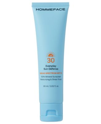 Минеральный солнцезащитный крем для лица HOMMEFACE Everyday Sun Defense SPF 30, 2,02 унции. белый