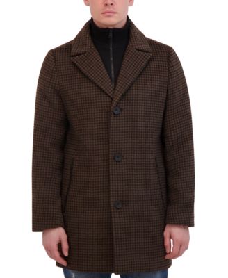Мужское пальто с текстурой Хаундстут от Кеннета Коула со съемным нагрудником 65190₽