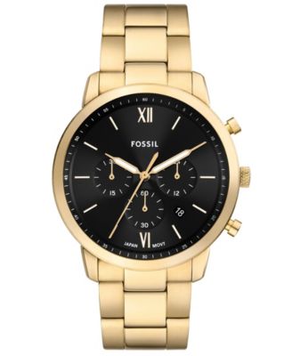 Мужские часы Fossil Neutra Chronograph с золотистым хронографом из нержавеющей стали, 44 мм