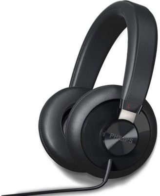 Накладные стереонаушники PHILIPS HiFi Stereo Headphones – Проводные, Звук с высоким разрешением, Шумоизоляция, Глубокие басы, Исключительный комфорт черного цвета