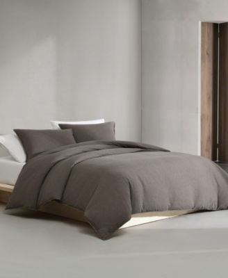 Меланжевая фланель Calvin Klein, 3 шт. Комплект пододеяльников, Queen