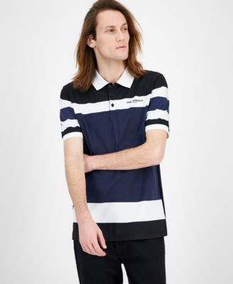 Мужская рубашка поло с коротким рукавом и логотипом KARL LAGERFELD PARIS Mens Slim Fit Color Block 19890₽