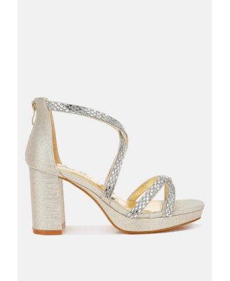 Очаровательные босоножки на ремешках в стиле Лондонской тряпки, украшенные стразами