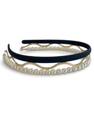 Комплект ободков для волос Hope - Синий Жемчужно-золотой