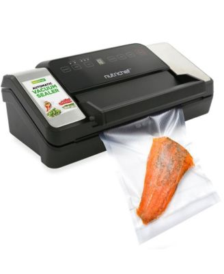 Вакуумный упаковщик NutriChef Deluxe с передней ручкой и роликорезкой для хранения продуктов (черный)