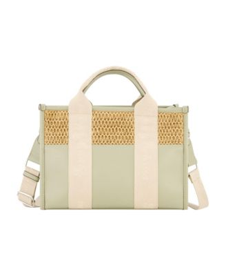 Современная сумка-тоут Tommy Bahama с логотипом из рафии и искусственной кожи на лямках