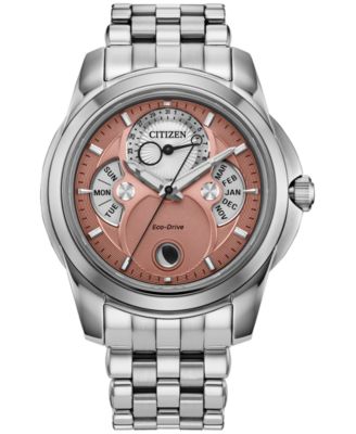 Мужские классические часы Citizen с серебристым календарем и браслетом из нержавеющей стали 41,8 мм